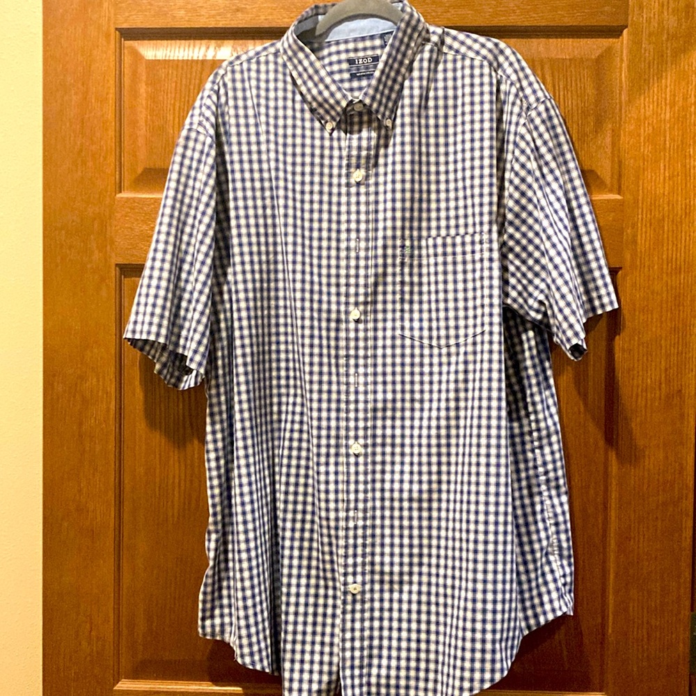 IZOD big and tall short sleeve button down shirt - 2XLT